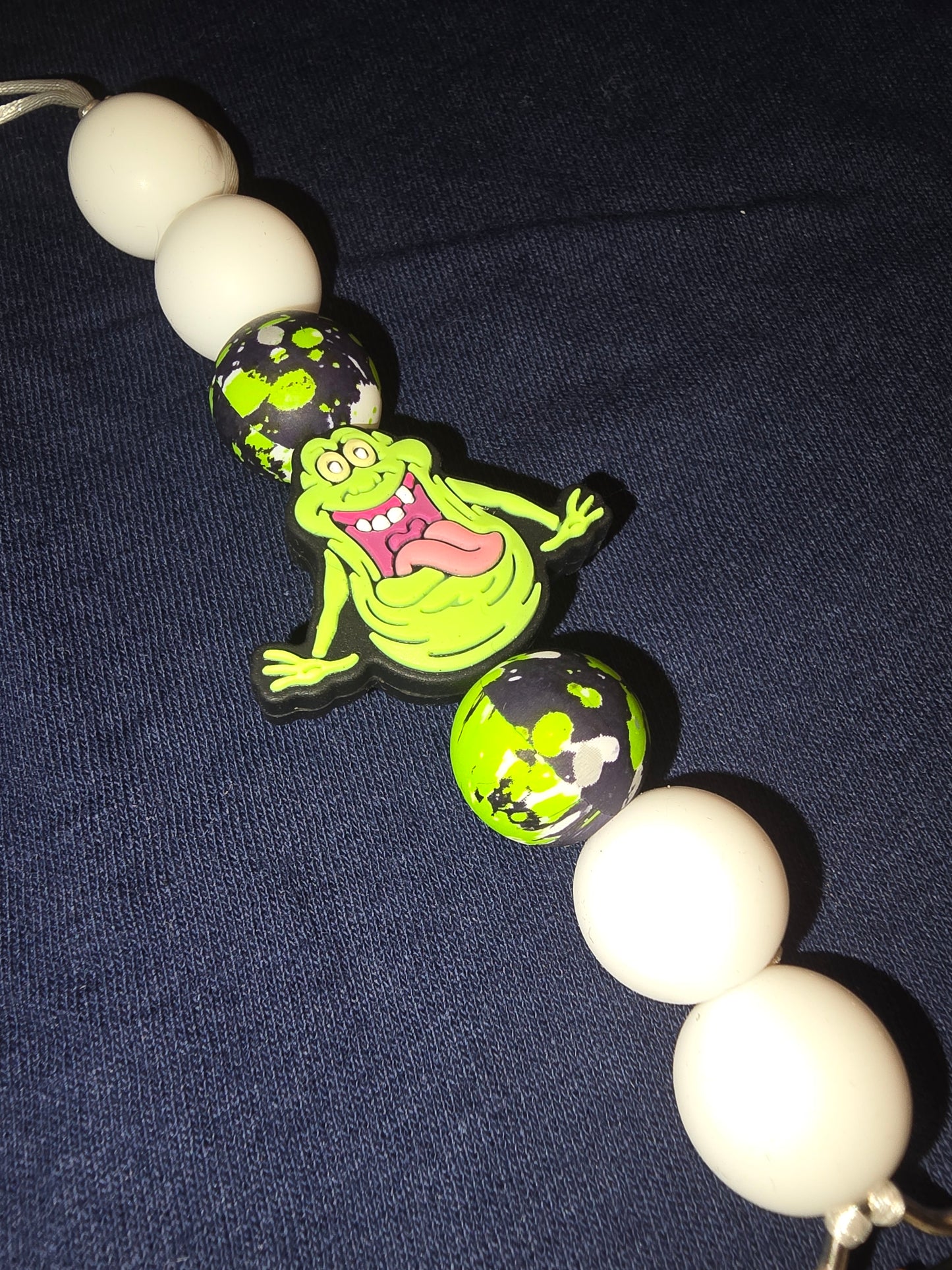 Slimer pacifier clip
