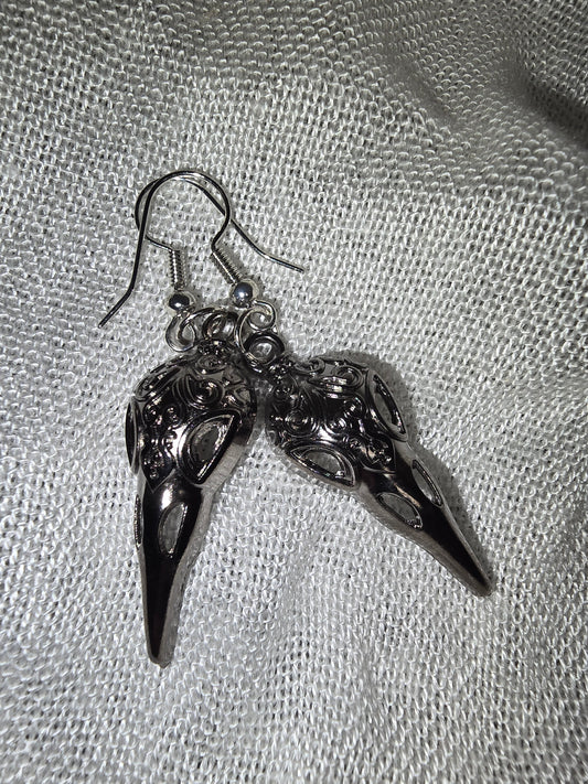 Death mask earrings