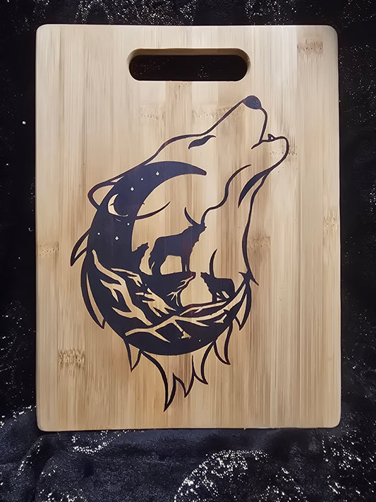 Custom wood burned cutting board