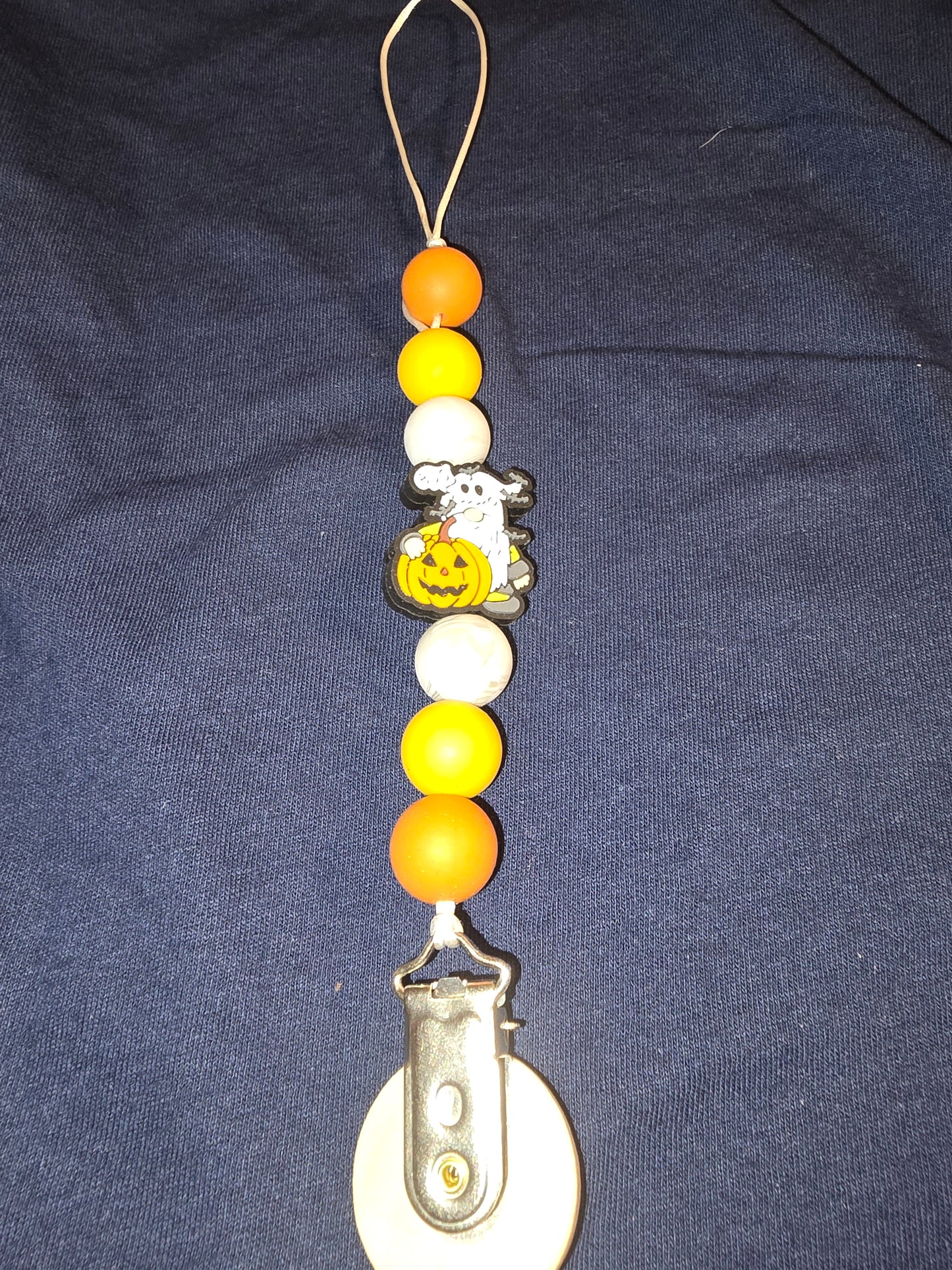 Halloween gnome pacifier clip