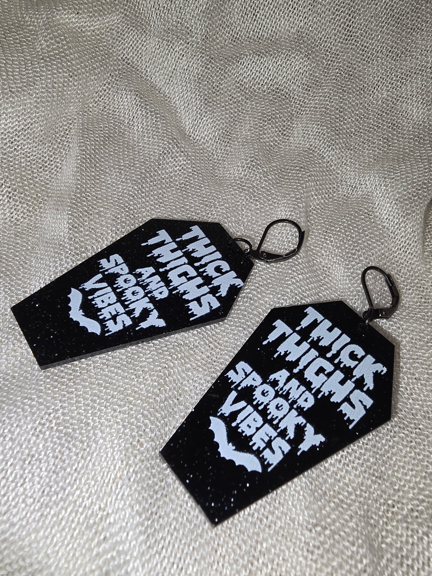 Thick thighs & spooky vibes earrings