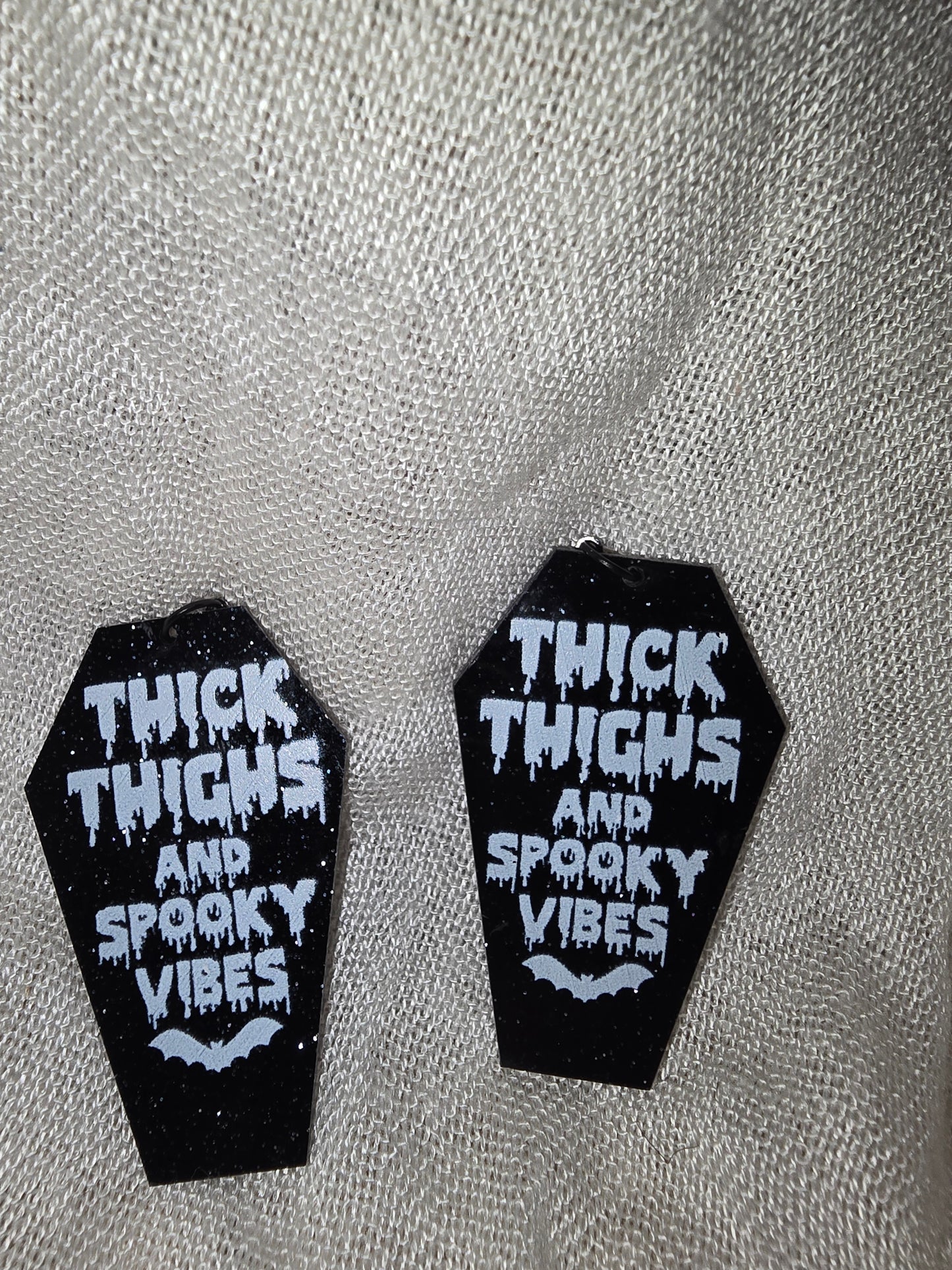 Thick thighs & spooky vibes earrings
