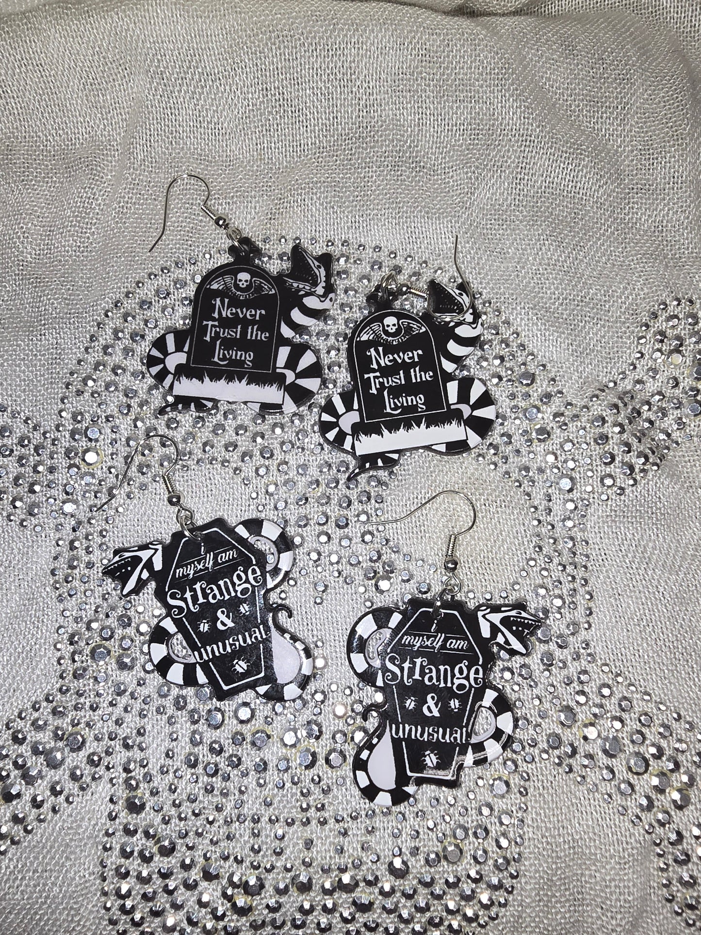 Tombstone sandworm earrings