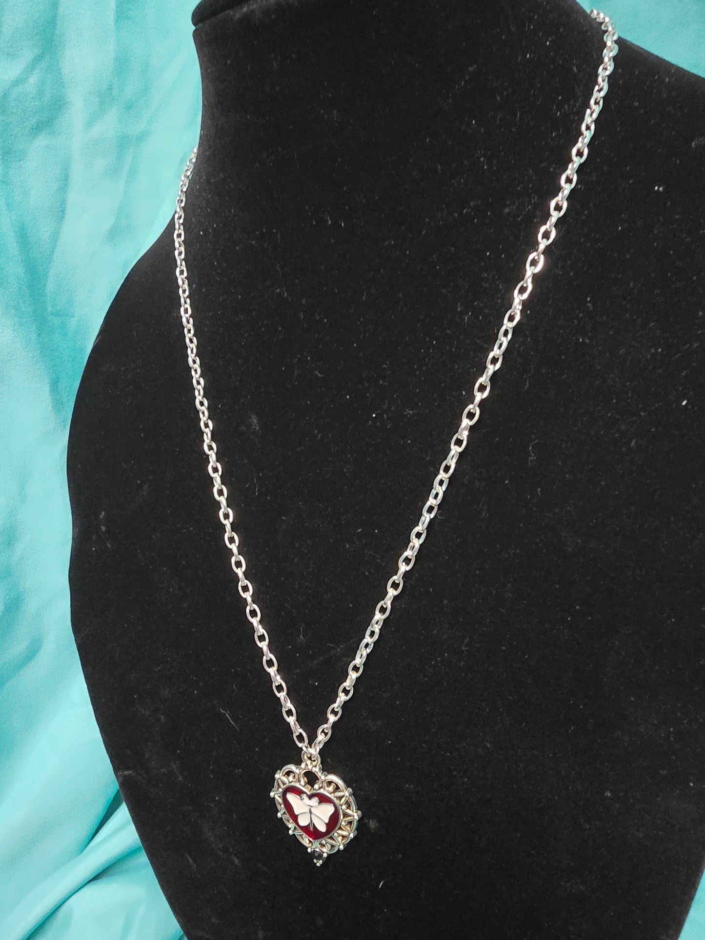 Butterfly heart necklace