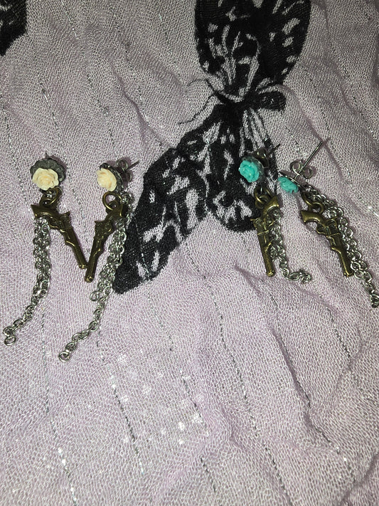 Guns and roses earrings