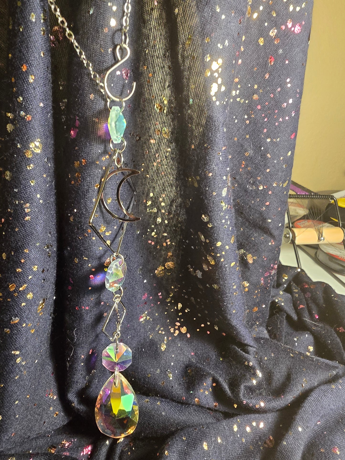 Moon and stars suncatcher