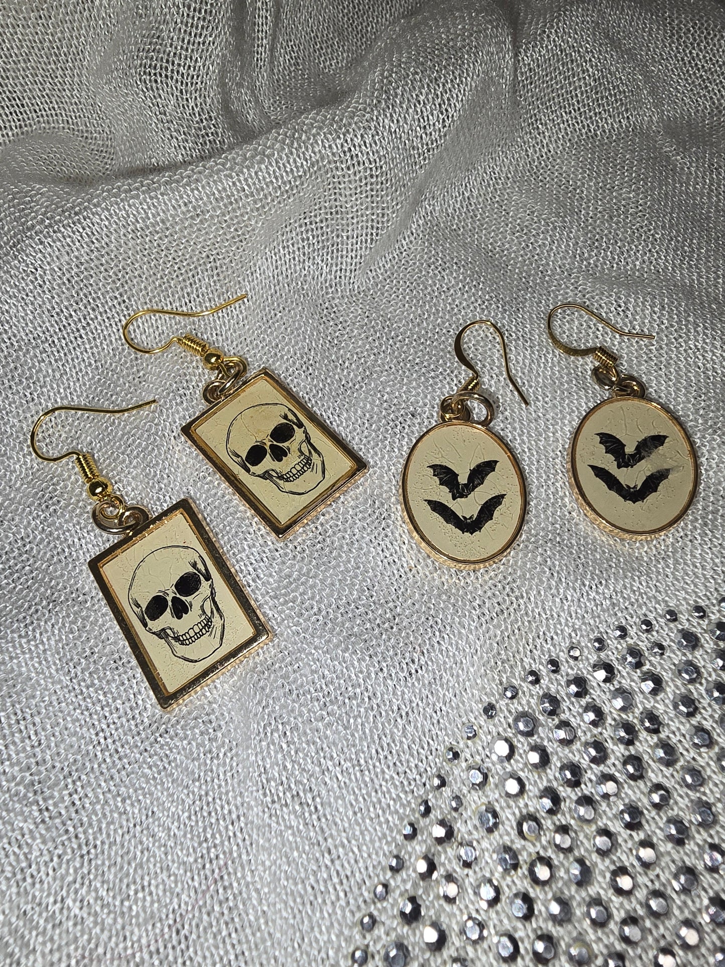 Framed halloween earrings