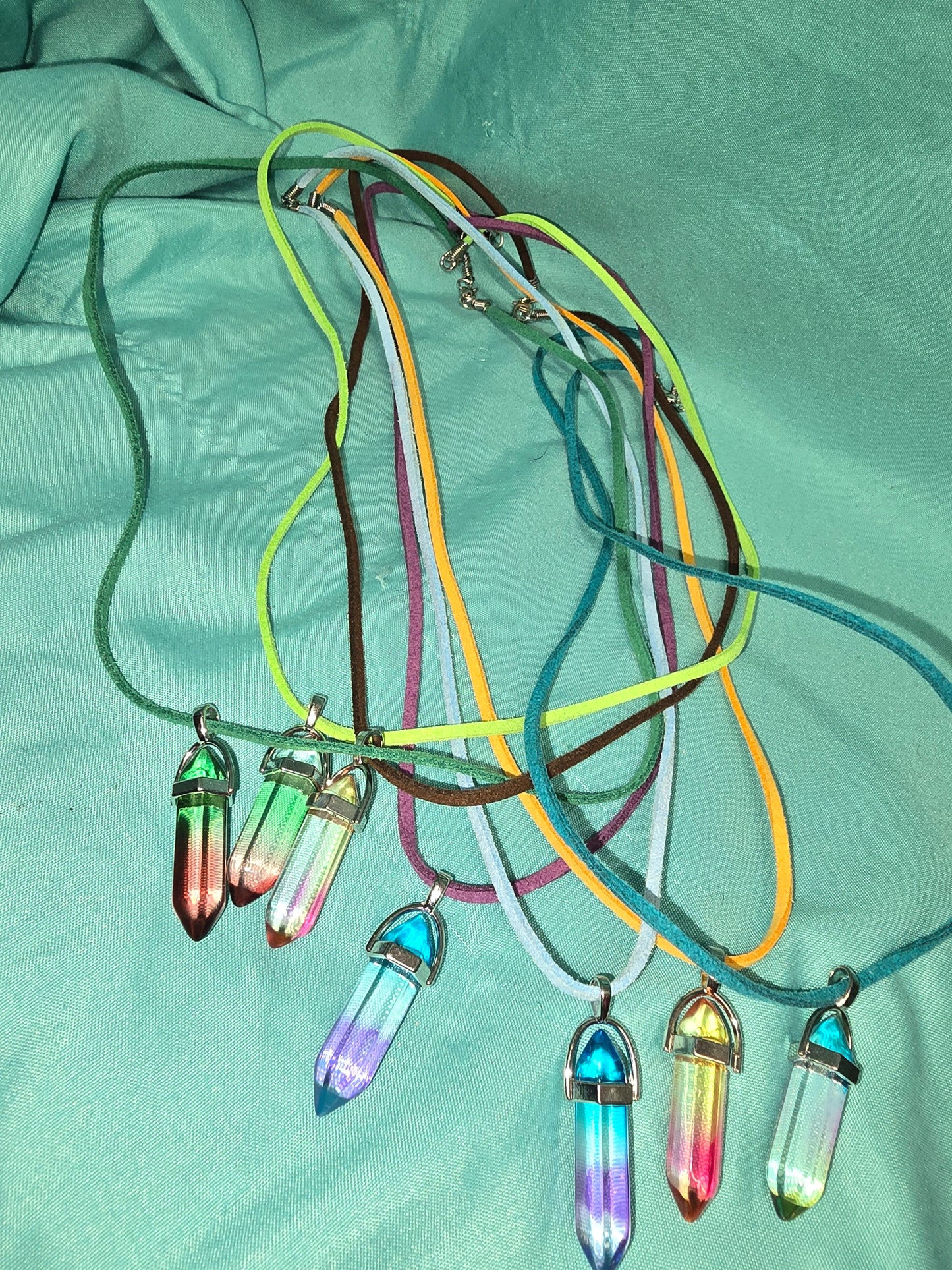 Faux crystal necklace