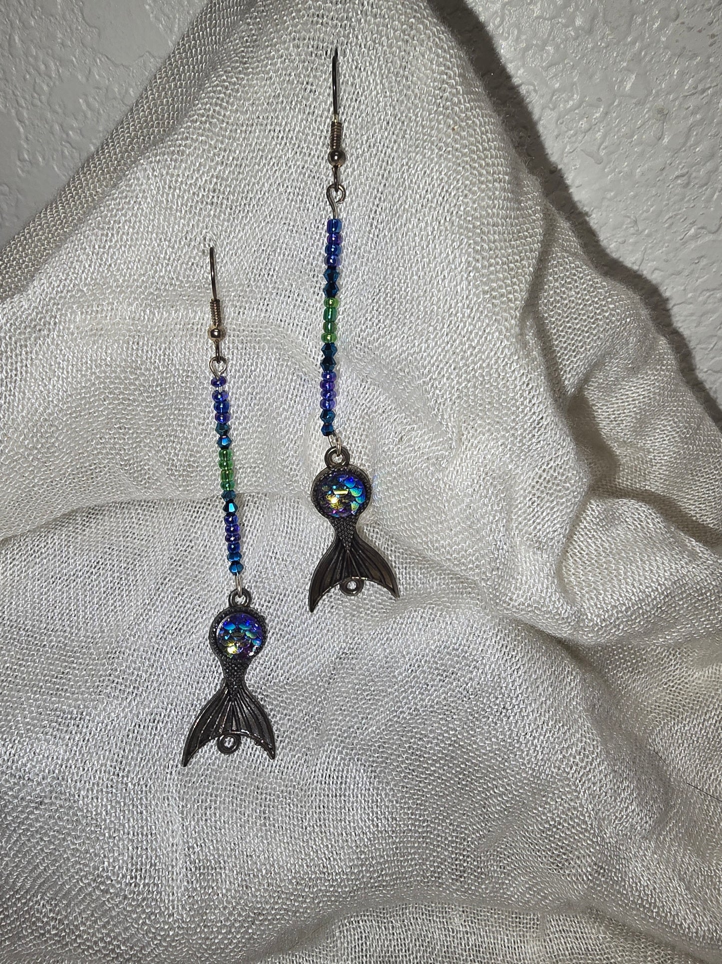 Beaded Mermaid Tail earrings