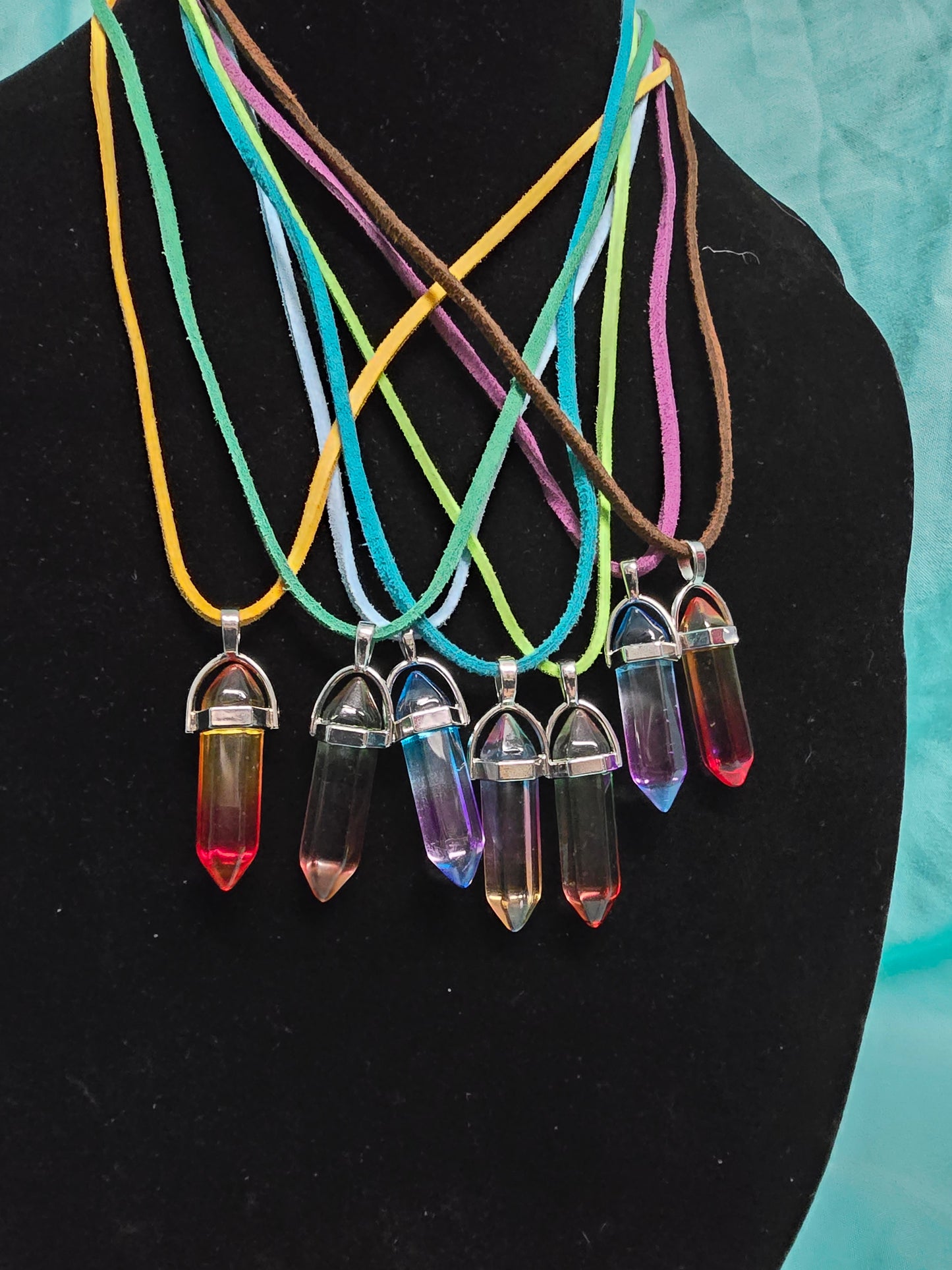 Faux crystal necklace