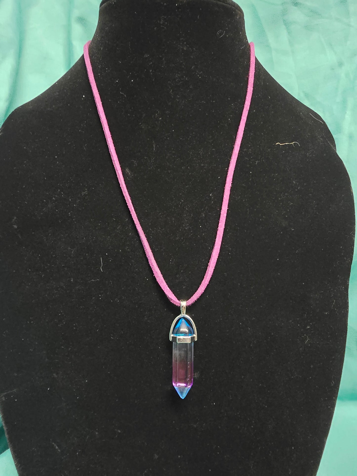 Faux crystal necklace