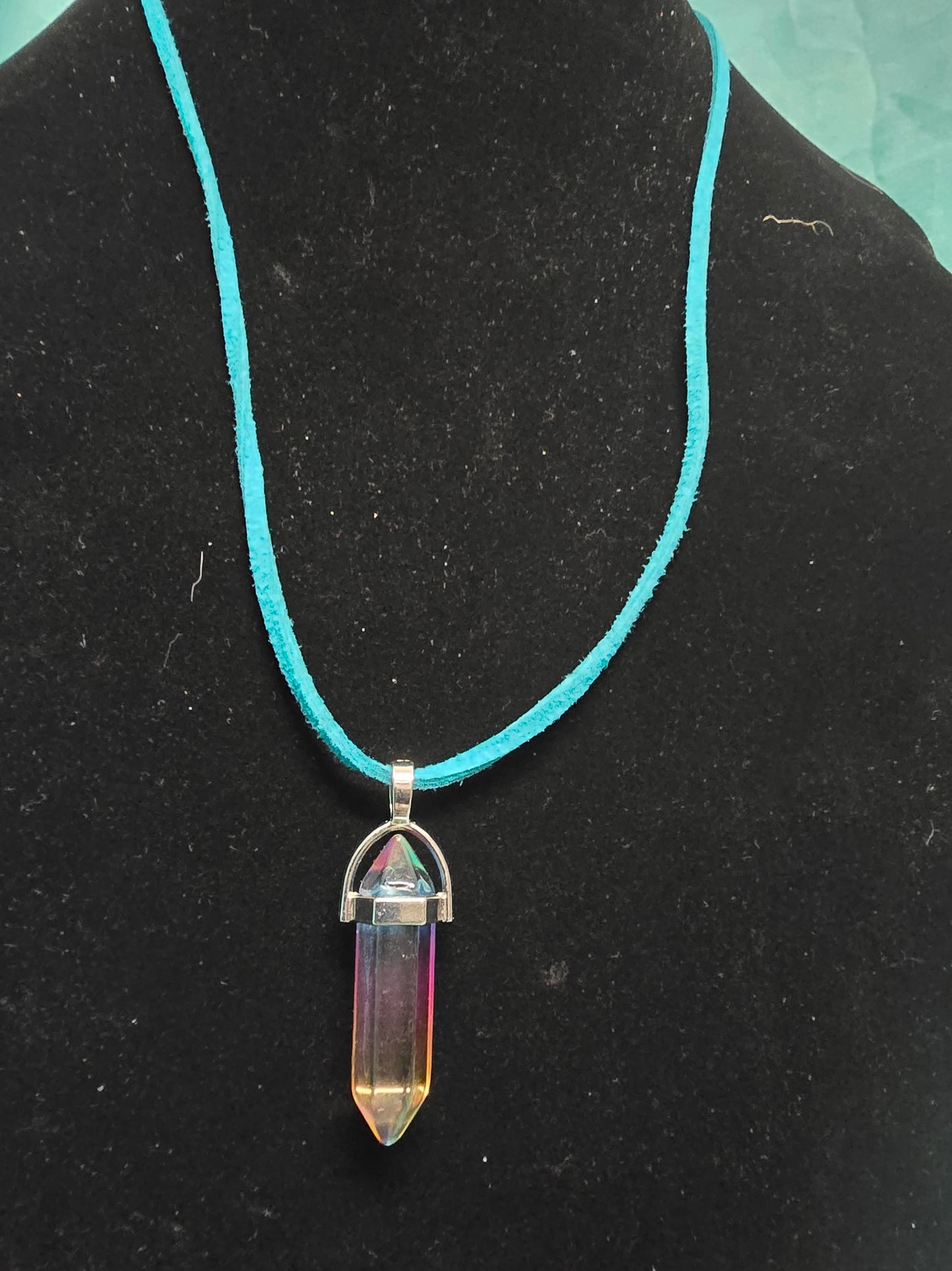 Faux crystal necklace
