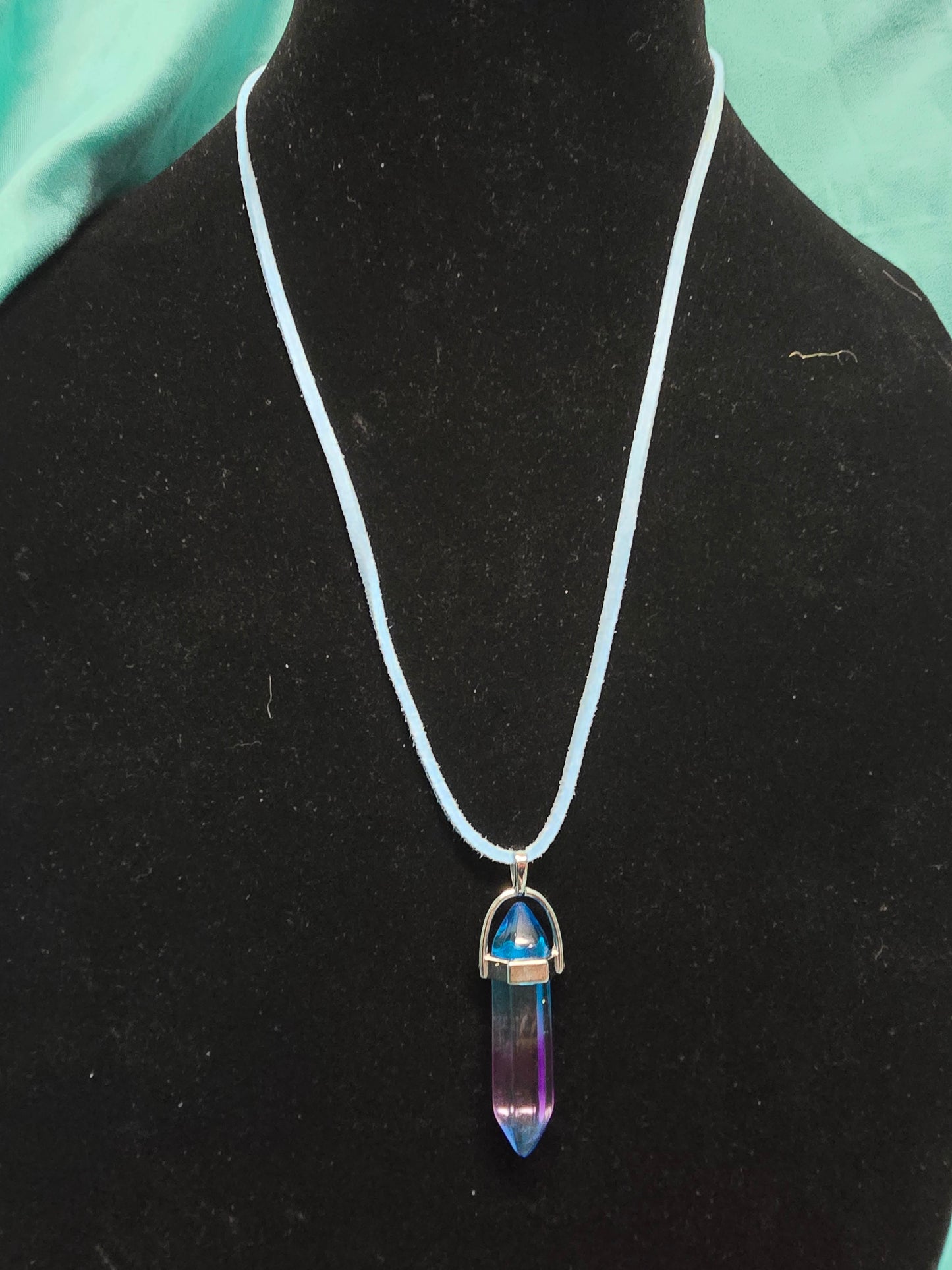 Faux crystal necklace