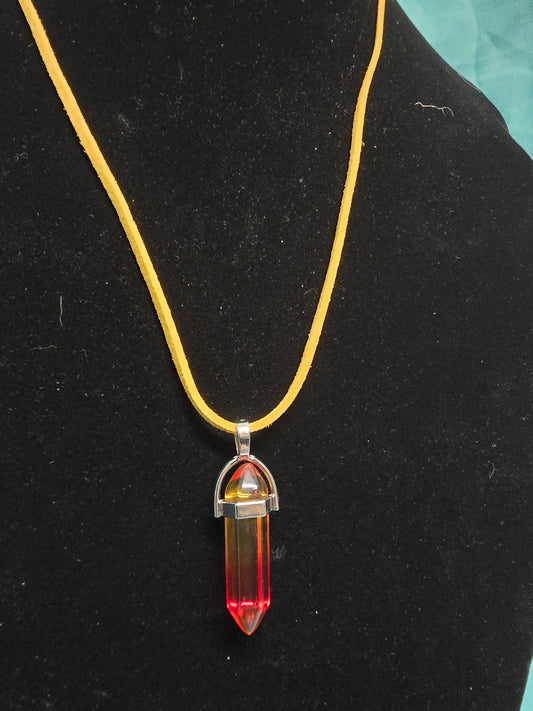 Faux crystal necklace