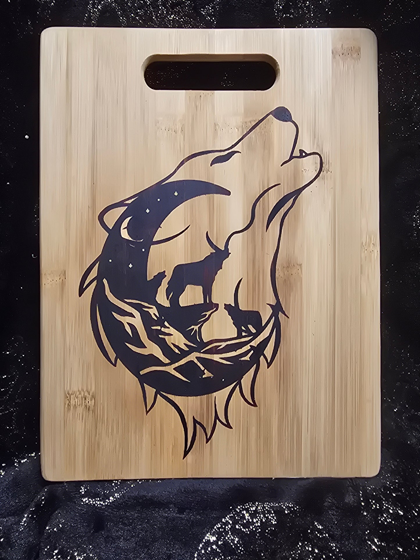 Custom wood burned cutting board