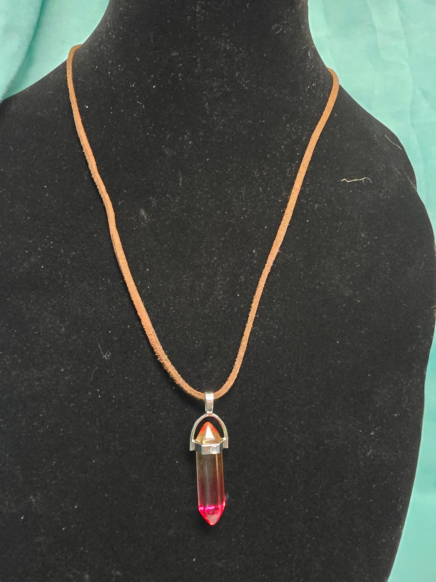 Faux crystal necklace