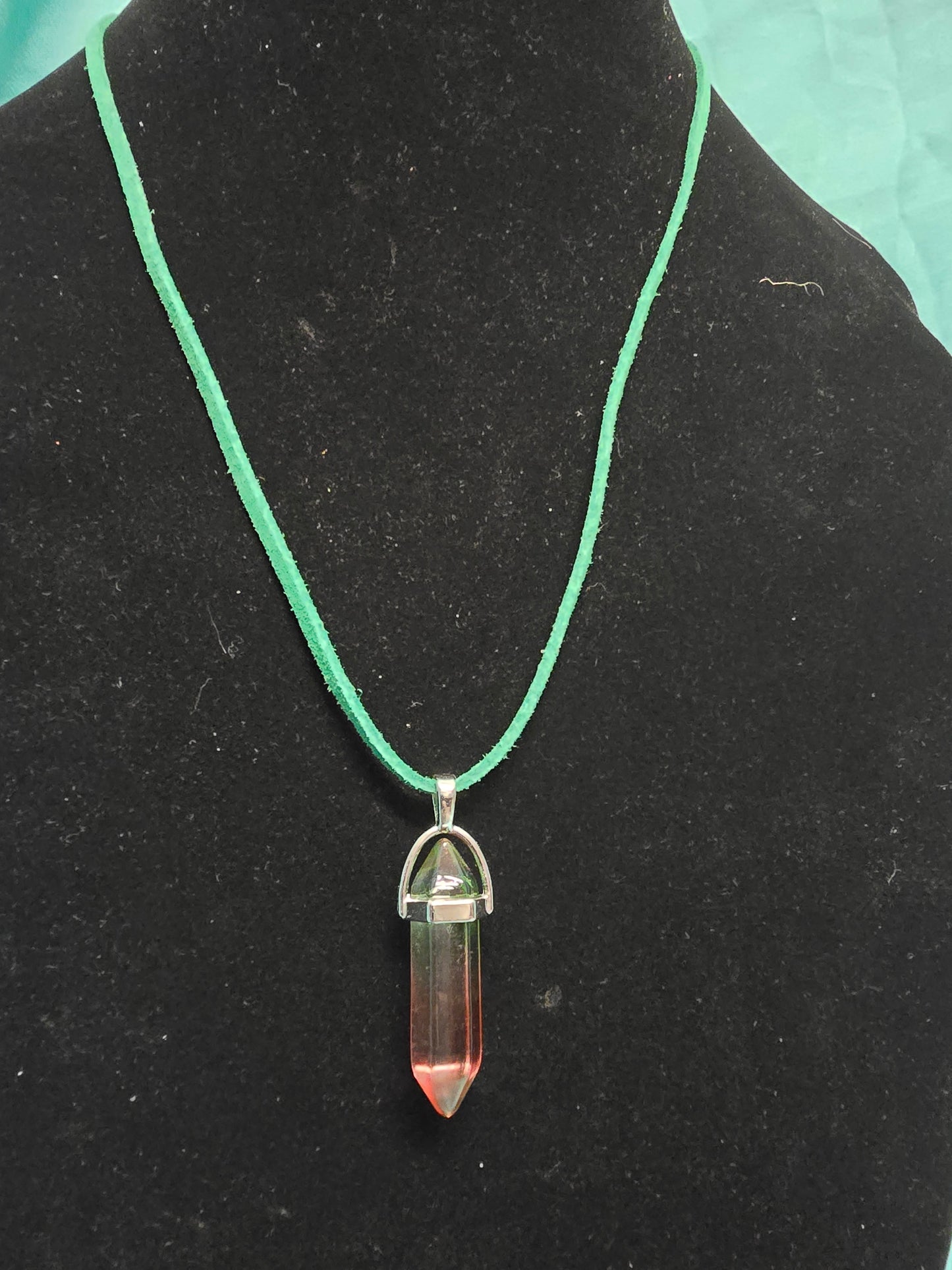 Faux crystal necklace