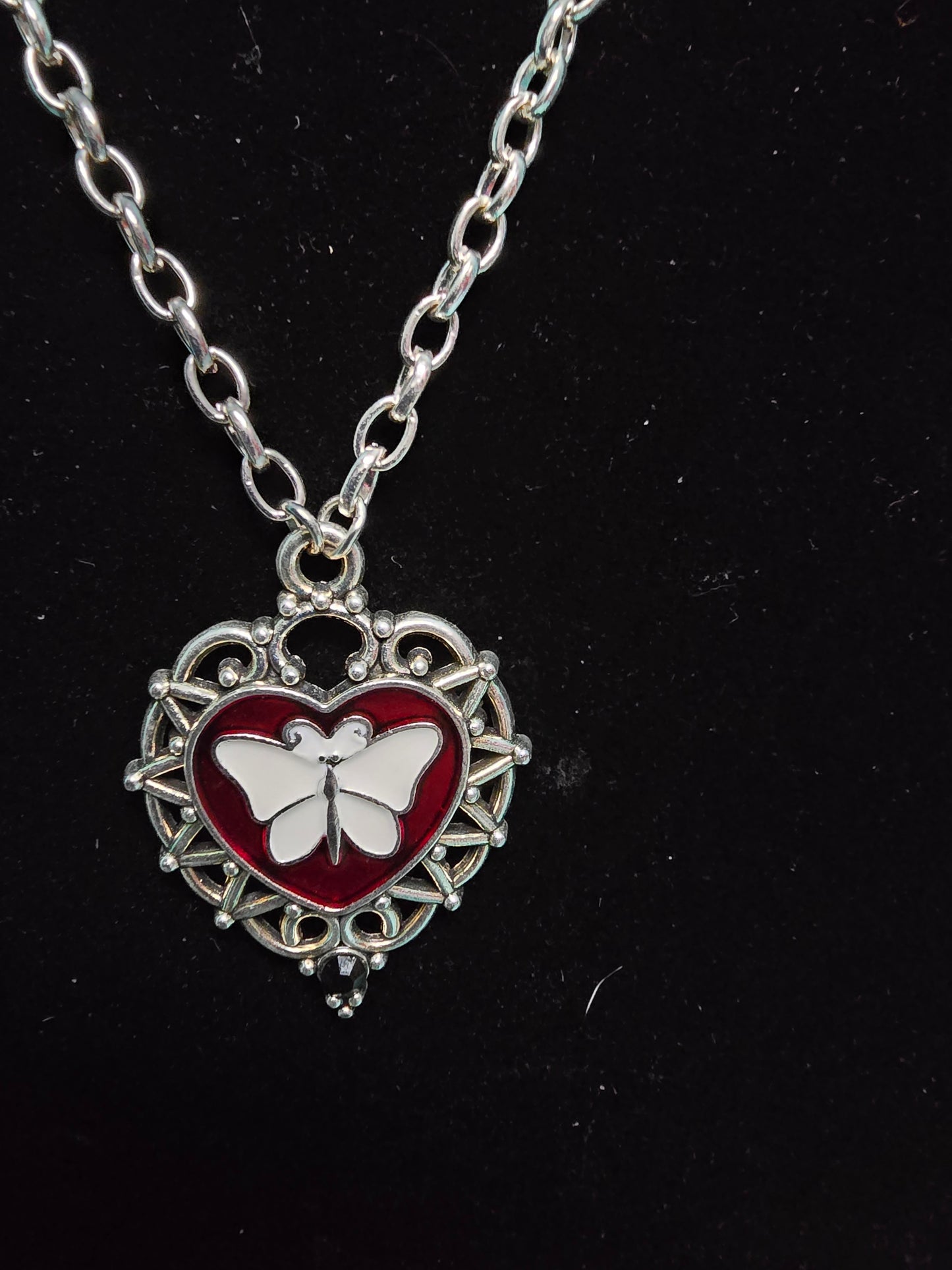 Butterfly heart necklace