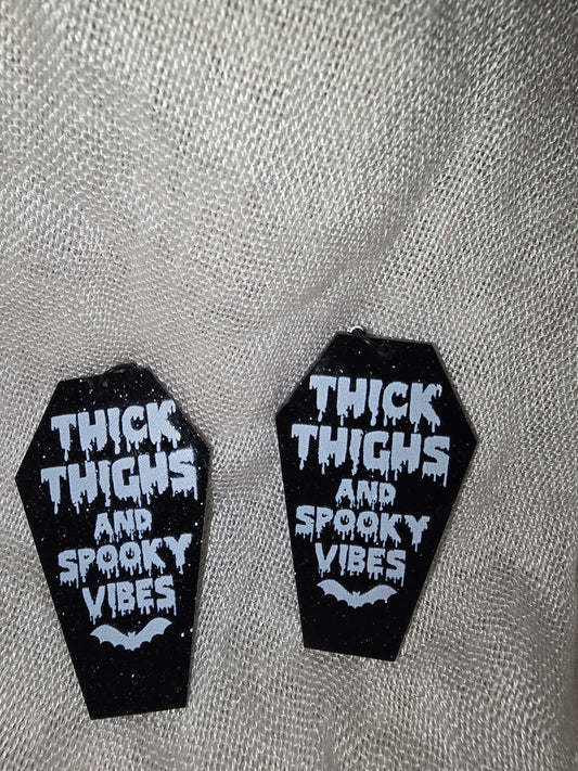 Thick thighs & spooky vibes earrings