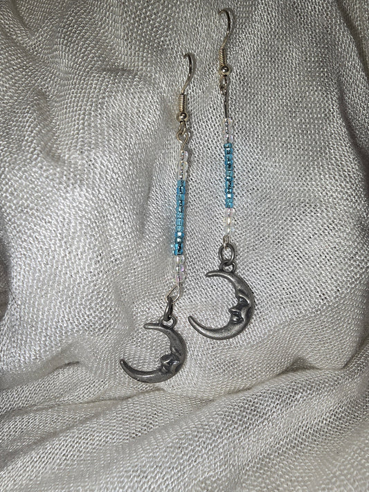 Man in the moon earrings