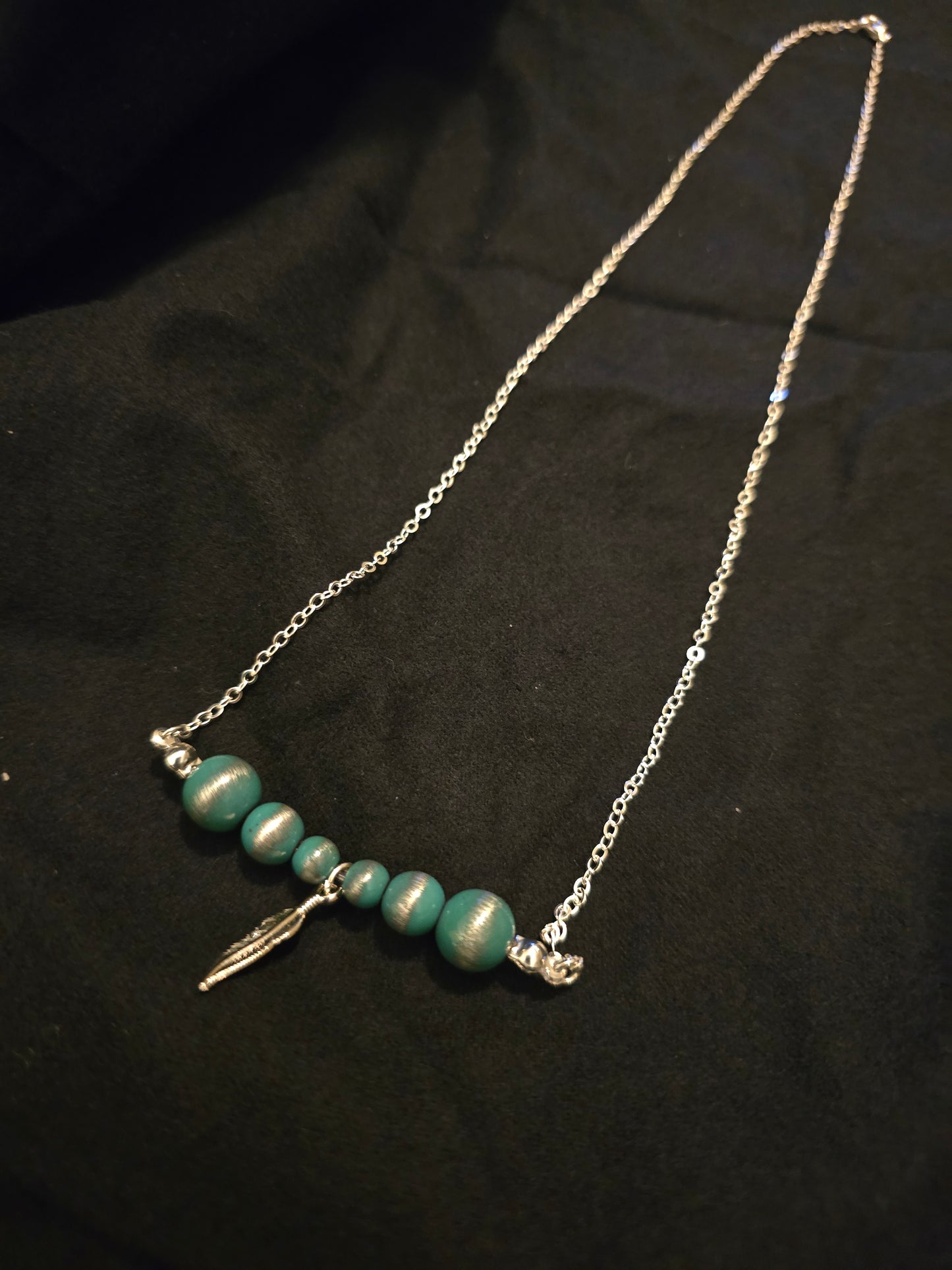 Feather and teal