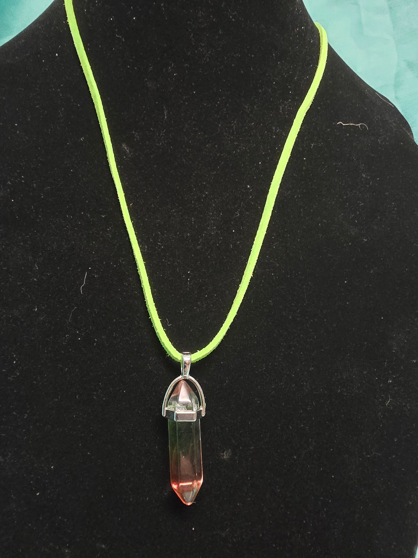Faux crystal necklace