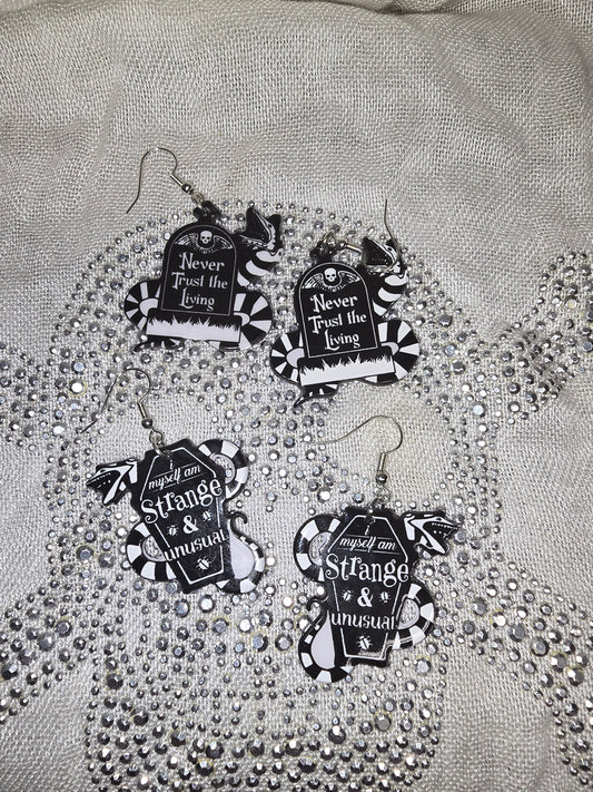 Tombstone sandworm earrings