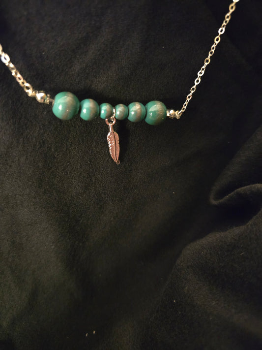 Feather and teal