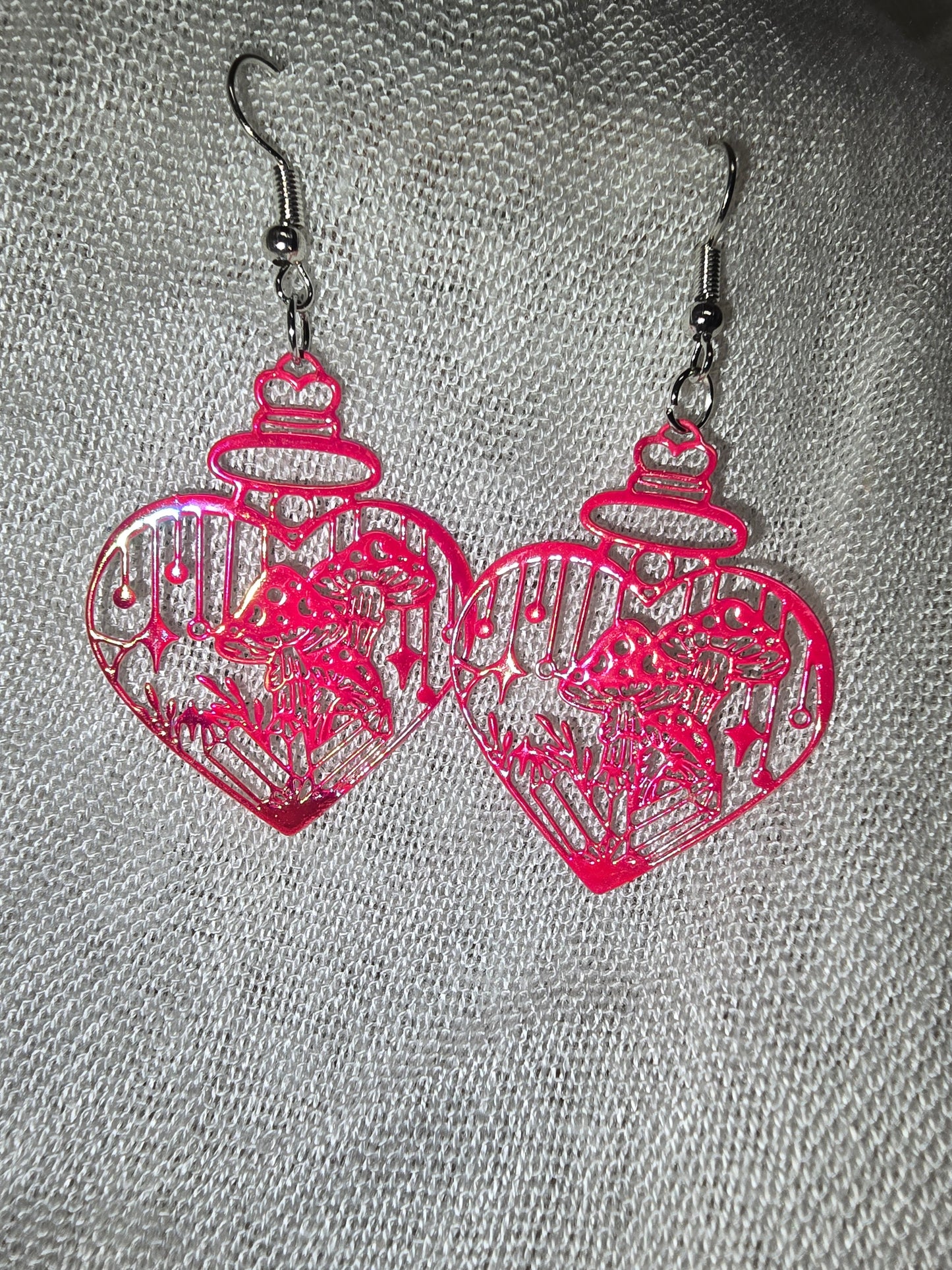 Mushroom potion earrings