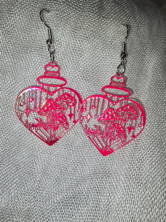 Mushroom potion earrings