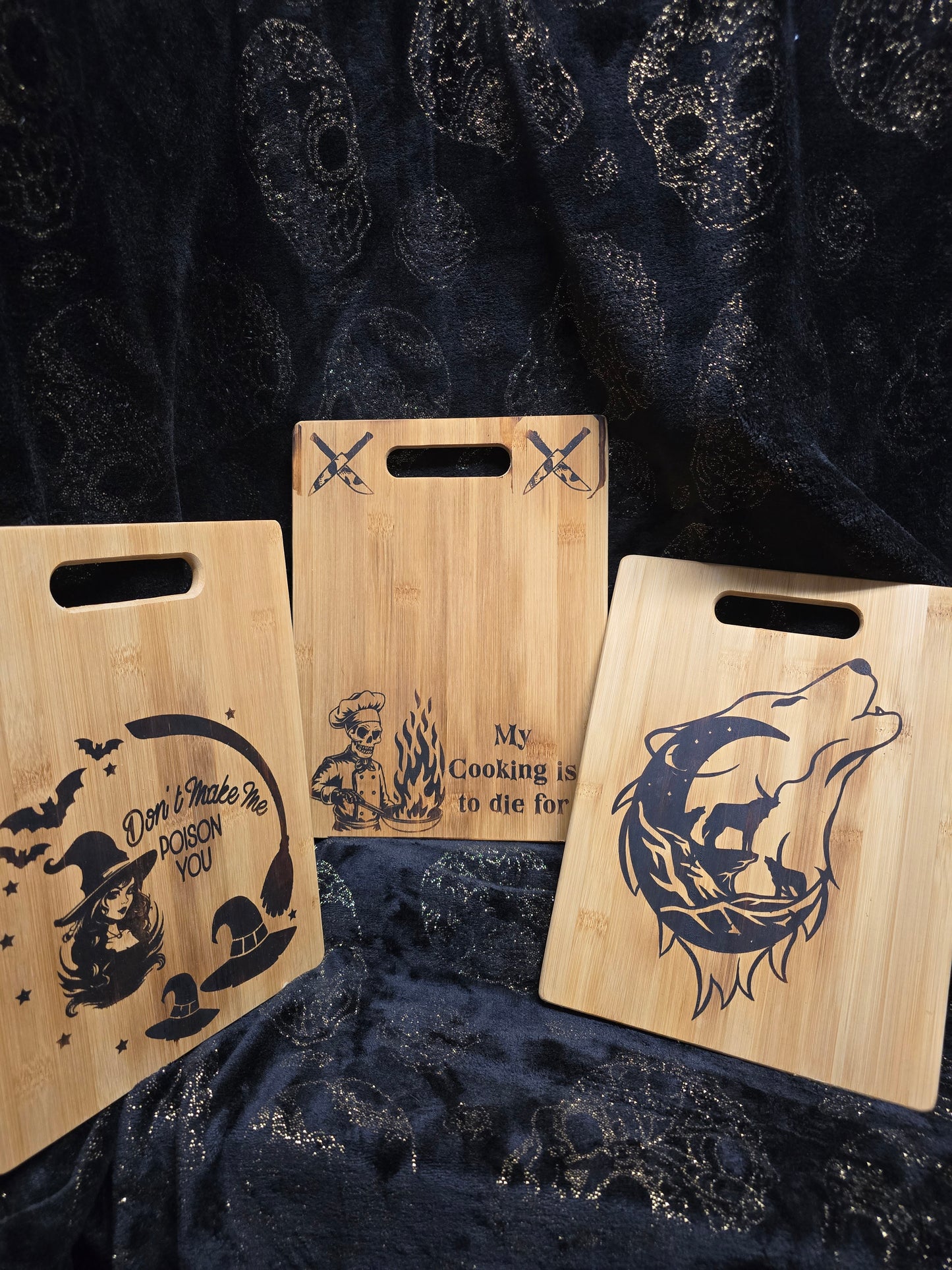 Custom wood burned cutting board
